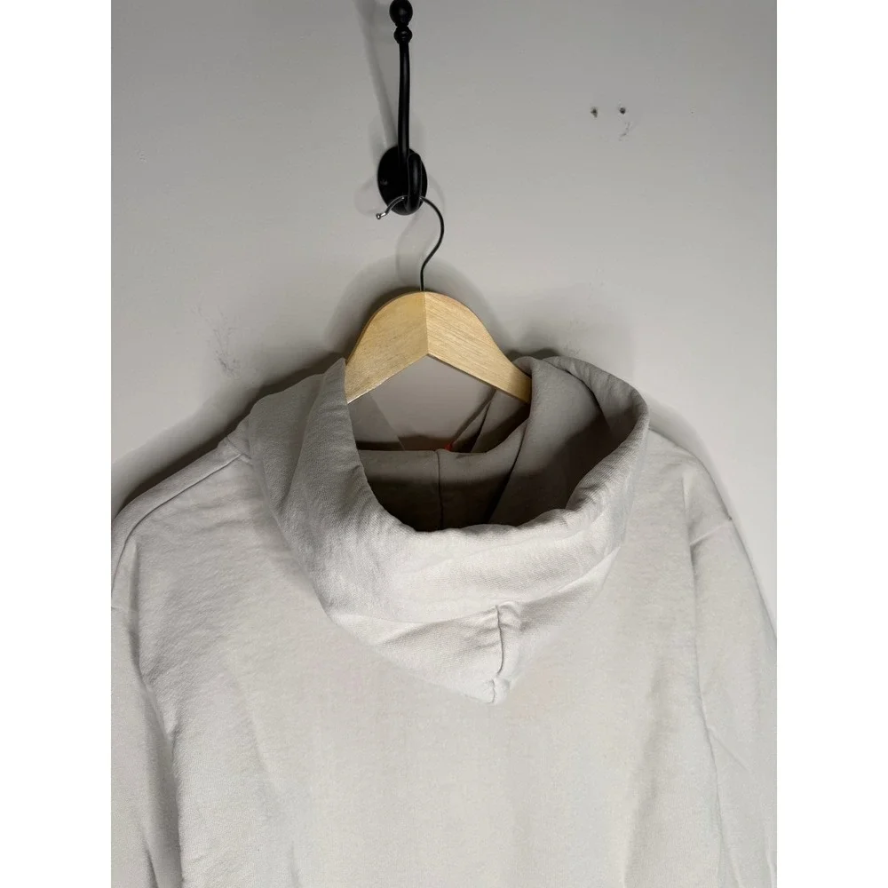 SANA Detroit Skeleton Logo Hoodie Off White Cream Size Small Streetwear Pullover